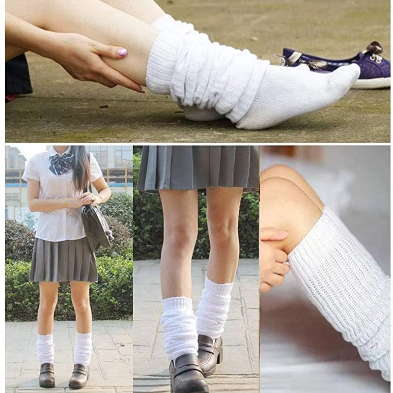 Long leg warmers – women's/girls', knit, loose, ribbed, slouch, knee-high, wholesale, custom