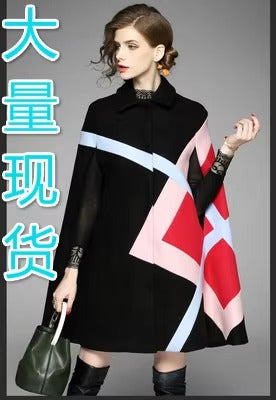 Wholesale spring-autumn women's cloak coat – loose, irregular stitching, sleeveless, elegant