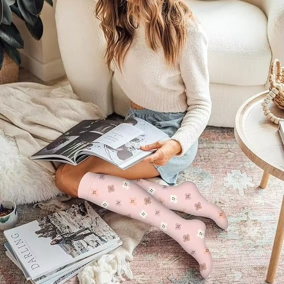 Women's compression socks – graduated support, circulation-friendly, for running/athletic sports
