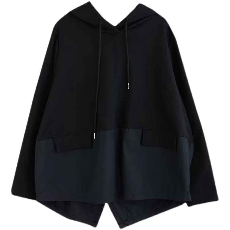 Boutique wholesale spring new women's sweatshirts – literary, large size, long sleeved, hooded, loose, versatile