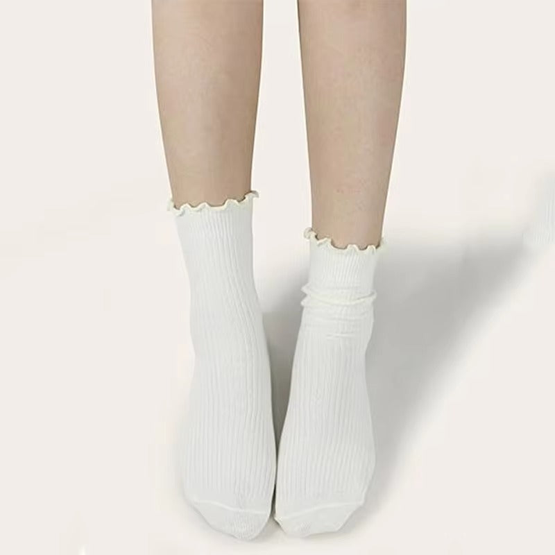 Women's ankle socks – ruffled, cute, casual, breathable, knit cotton, thWomen's ankle socks – ruffled, cute, casual, breathable, knit cotton, thermalermal