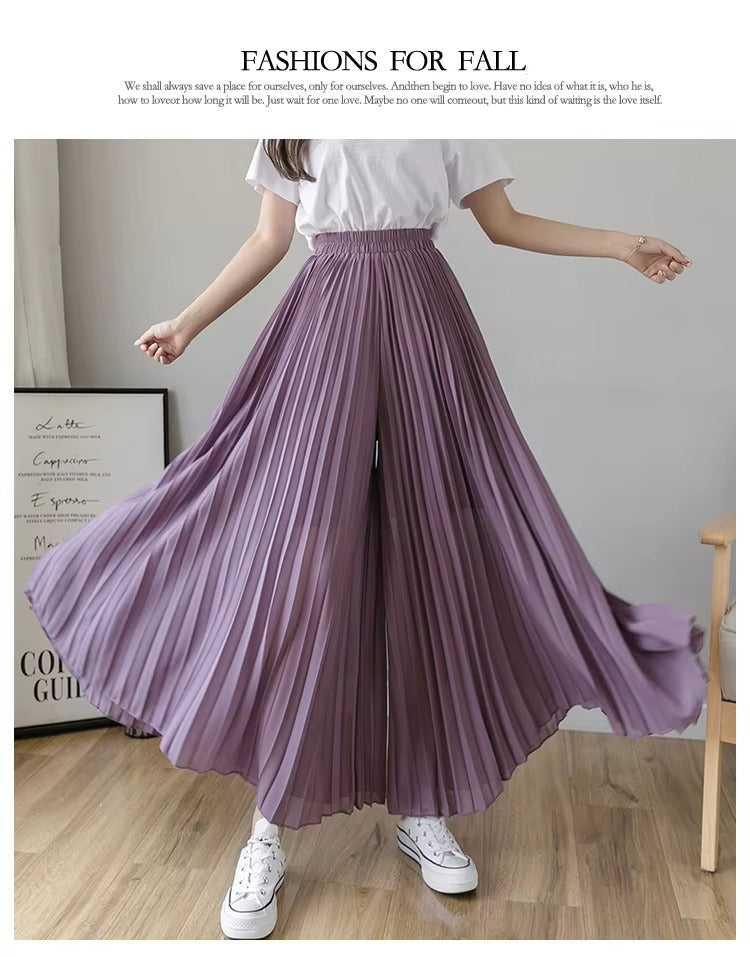 Boutique wholesale 2024 autumn women's pants – high-waisted, loose, pleated, flowing, versatile