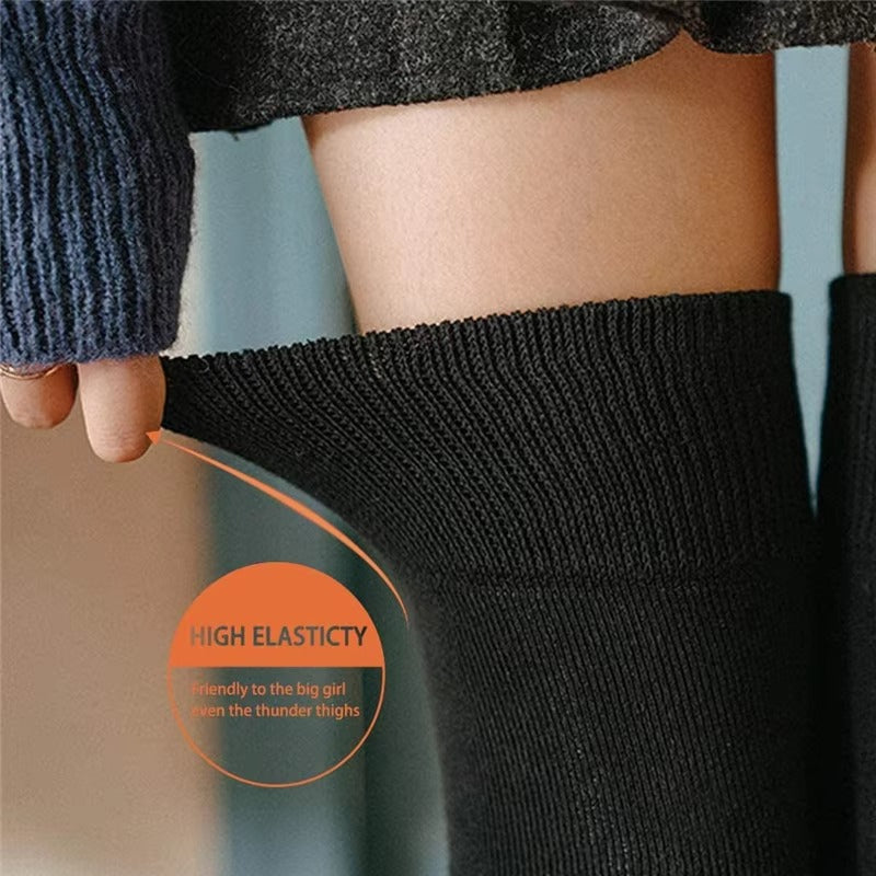 Extra long women's cotton socks – over-the-knee, thigh-high, boot-compatible, custom, school style