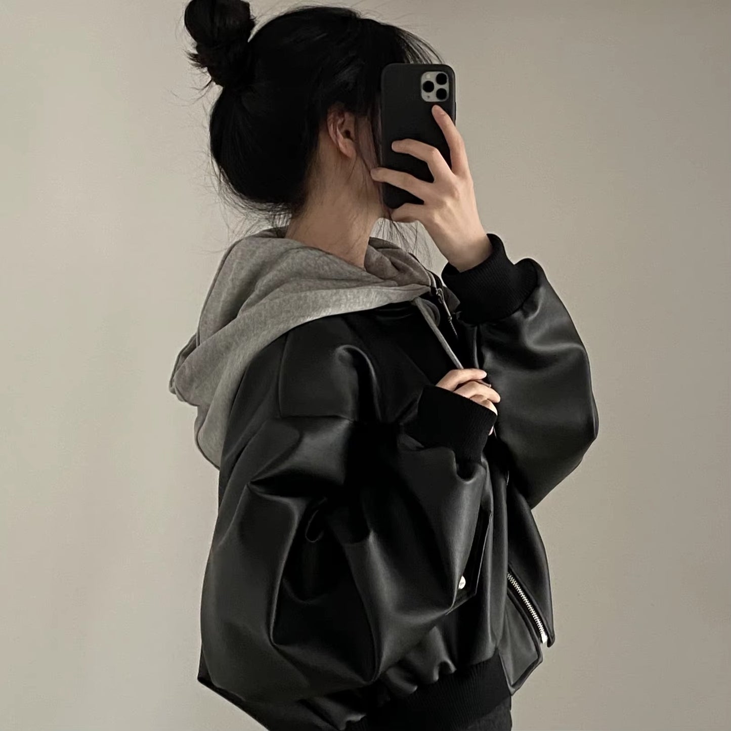 Boutique wholesale autumn new women's jacket – retro, zipper, casual, loose, versatile, hooded