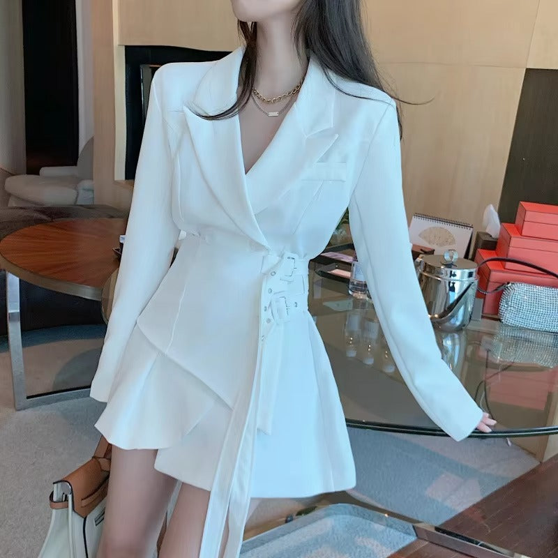 Wholesale 2022 spring-autumn women's suit coats – solid color, lace, European temperament, versatile