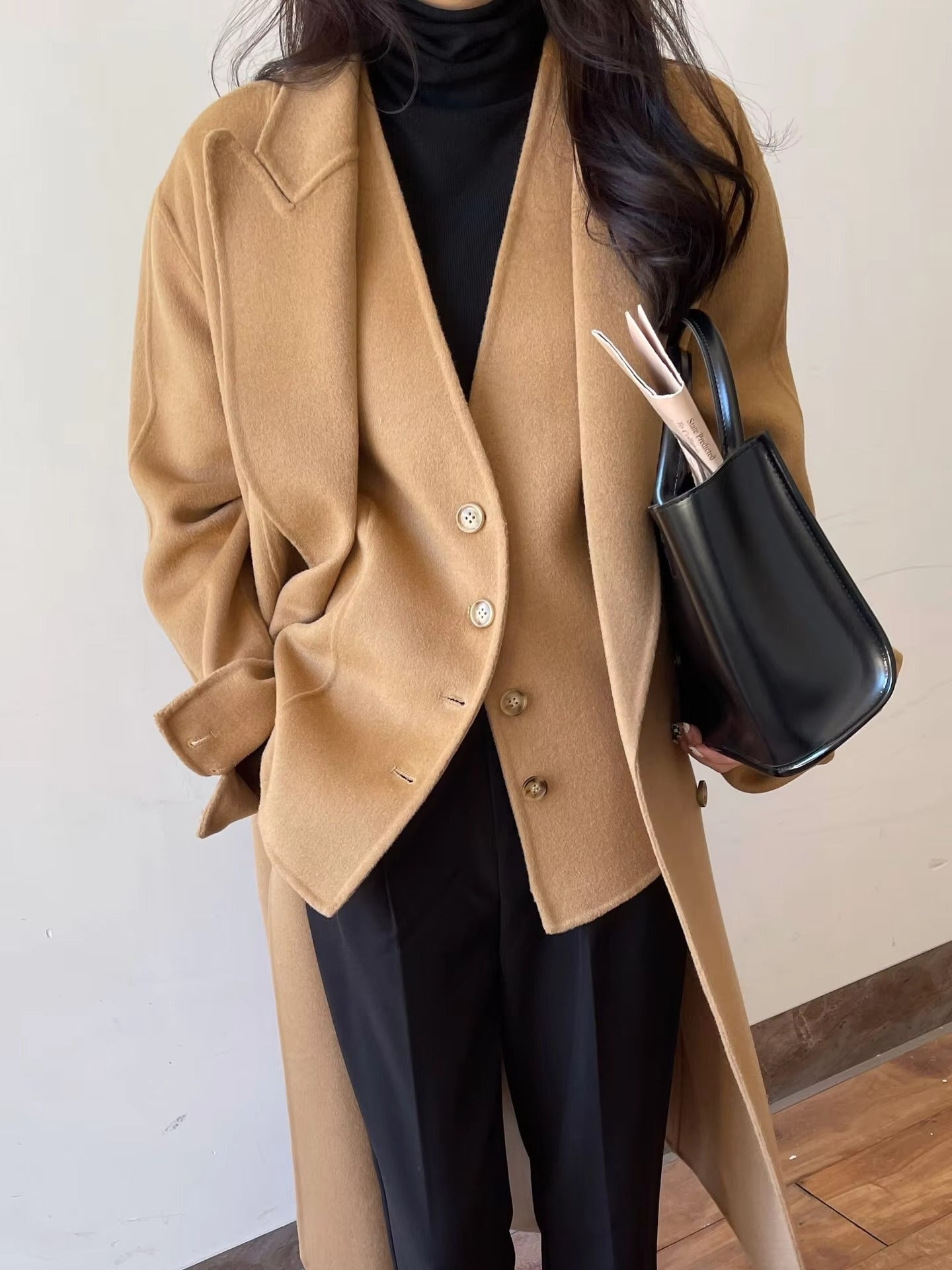 Wholesale winter new women's coat – waistcoat two-piece, woolen, foreign style, reversible cashmere
