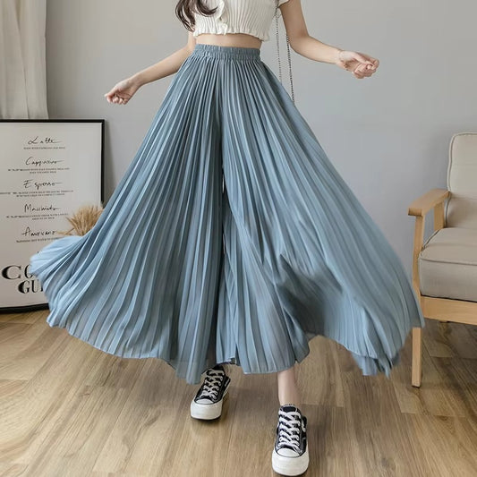 Boutique wholesale 2024 autumn women's pants – high-waisted, loose, pleated, flowing, versatile