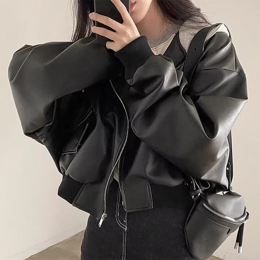 Boutique wholesale autumn new women's jacket – retro, zipper, casual, loose, versatile, hooded