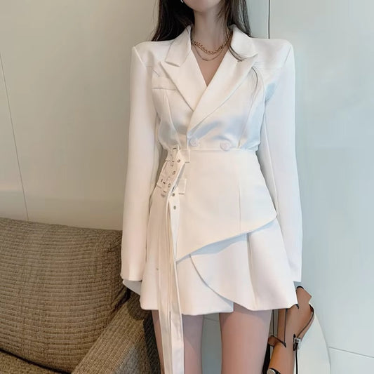 Wholesale 2022 spring-autumn women's suit coats – solid color, lace, European temperament, versatile