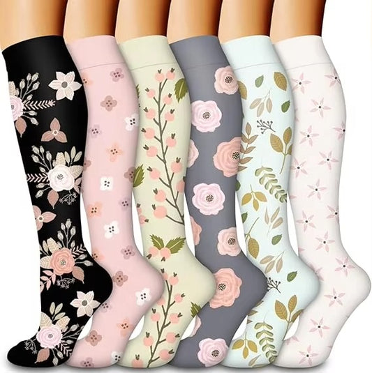 Women's compression socks – graduated support, circulation-friendly, for running/athletic sports