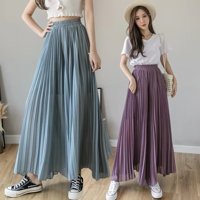 Boutique wholesale 2024 autumn women's pants – high-waisted, loose, pleated, flowing, versatile